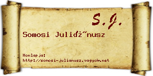 Somosi Juliánusz névjegykártya